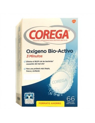 COREGA TABLETAS LIMPIADORAS OX 66 TABS