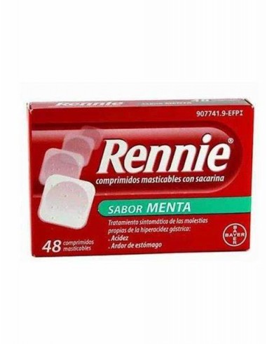 RENNIE SABOR MENTA 48 COMPRIMIDOS...