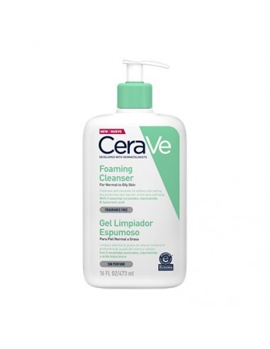 CeraVe Gel limpiador facial espumoso, 3 unidades de 473 ml, hidratante, de  uso diario : : Belleza