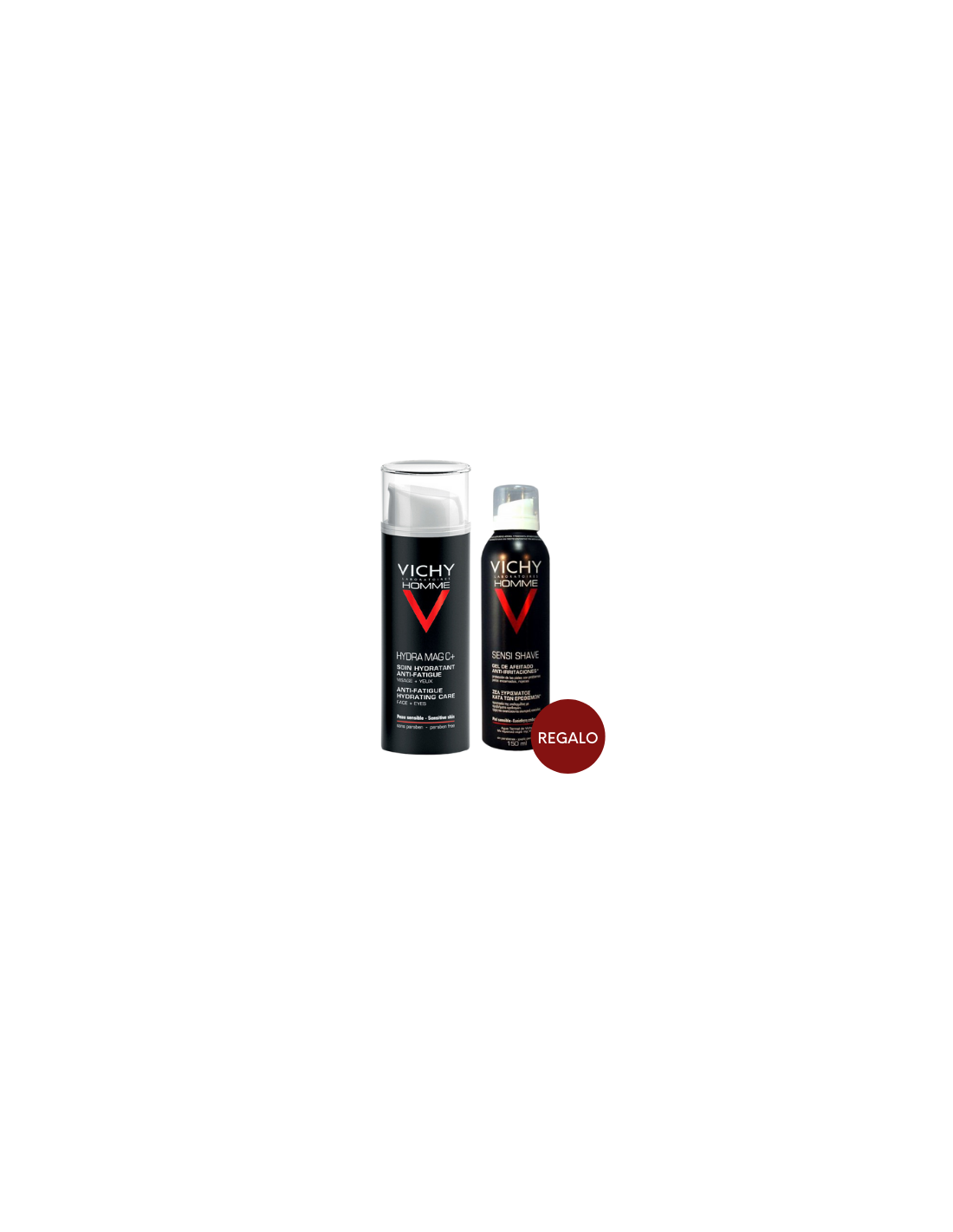 Pack Tratamiento Hidratante Anti-Fatiga Hydra Mag C+ Hombre Vichy + Gel de  Afeitar Vichy Homme