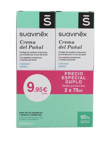 SUAVINEX CREMA PAÑAL DUPLO 75 ML + 75 ML