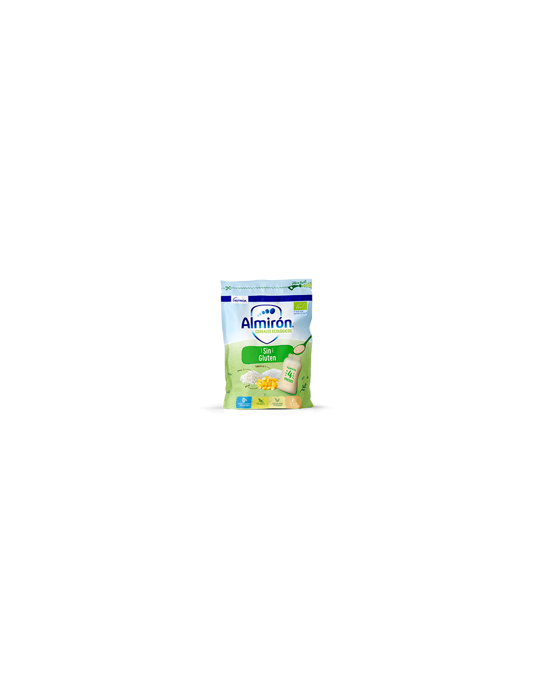 Almirón Cereales Ecológicos Sin Gluten. Pack Bolsas X200G-1.6Kg, 8
